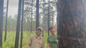 Mukund and Troy w/ dendrometer